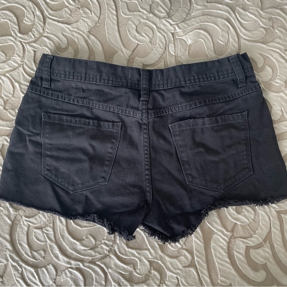 Free People Black Jean Shorts - Picture 3 of 4
